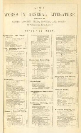 List of works in general literature ...