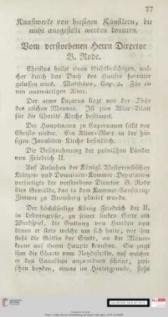 Kunstwerke von hiesigen Künstlern, die nicht ausgestellt werden konnten