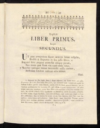 117-143, Explicit Liber Primus Incipit Secundus