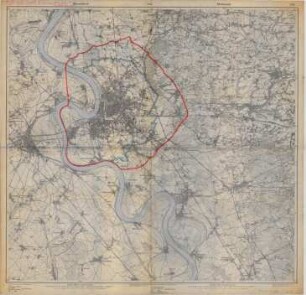 Stadtkarte Düsseldorf und Mettmann 2719