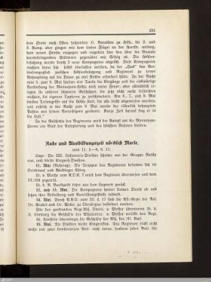 Ruhe- und Ausbildungszeit nördlich Marle