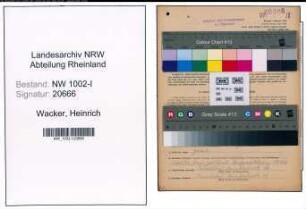 Entnazifizierung Heinrich Wacker, geb. 01.02.1891 (Registrator)
