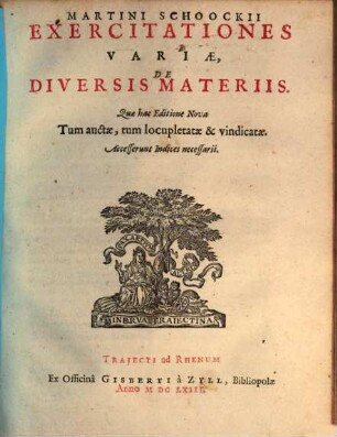Exercitationes variae de diversis materiis