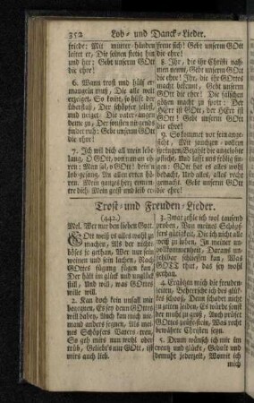 Trost- und Freuden-Lieder.