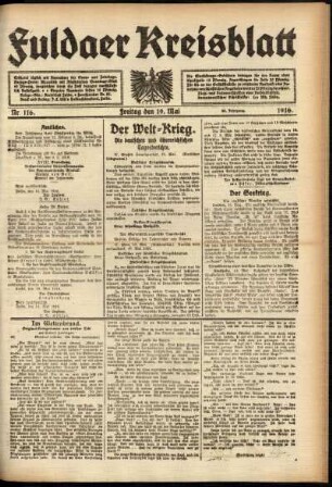 Ausgabe vom Freitag, den 19. Mai 1916.