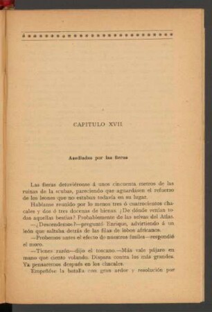 Capítulo XVII - Asediados por las fieras