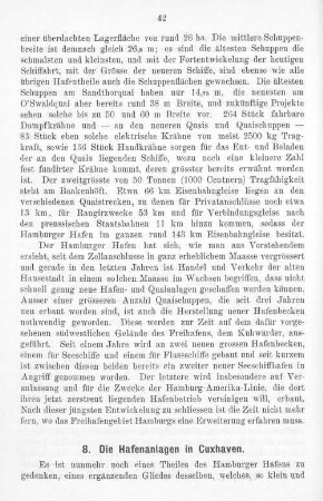 8. Die Hafenanlage in Cuxhaven.