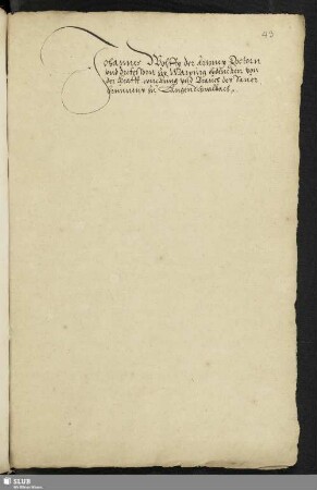 Johannes Wolffy der artzney Doctorn und Professorn zu Marpurg bedencken von der krafft wirckung und Brauch des Sauerbrunnens zu LangenSchwalbach.