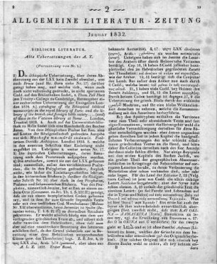 Vetus Testamentum Graecum cum variis lectionibus. Hrsg. v. R. Holmes. T. 1-5. Oxford: Clarendon 1798-1827 (Fortsetzung der im vorigen Stück abgebrochenen Recension)