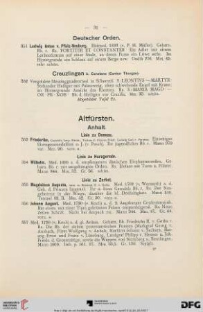 Altfürsten (Nr. 353-559)
