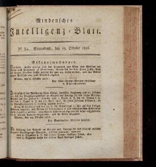 Mindensches Intelligenz-Blatt