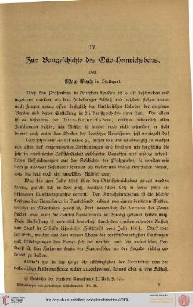 Zur Baugeschichte des Otto-Heinrichsbaus