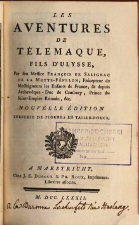 Les aventures de Télémaque, fils d'Ulysse