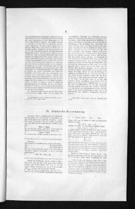 II. Statische Berechnung