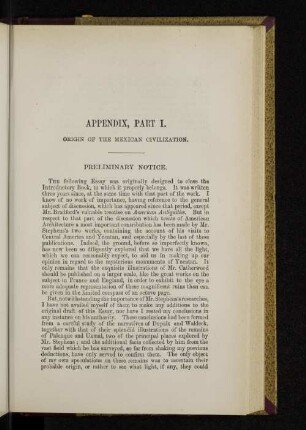 Appendix, Part I. Origin Of The Mexican Civilization