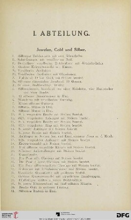 I. Abteilung (Nr. 1-1075)