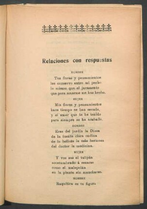 Relaciones con respuestas