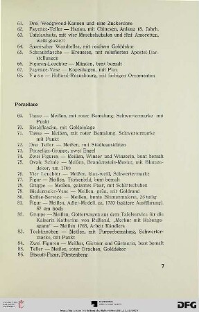 Porzellane (Nr. 69-105)