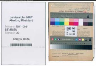 Entnazifizierung Berta Smeyts , geb. 29.09.1904 (Kassenangestellte)