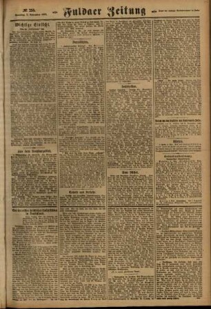 Zweite Ausgabe vom Sonntag, den 05. November 1922.