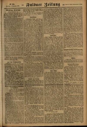 Zweite Ausgabe vom Sonntag, den 05. November 1922.