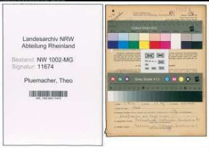 Entnazifizierung Theo Pluemacher , geb. 19.07.1918 (Kaufm.Angestellte)