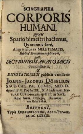 Sciagraphia corporis humani