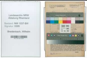 Entnazifizierung Wilhelm Breidenbach , geb. 12.05.1899 (Werkmeister)
