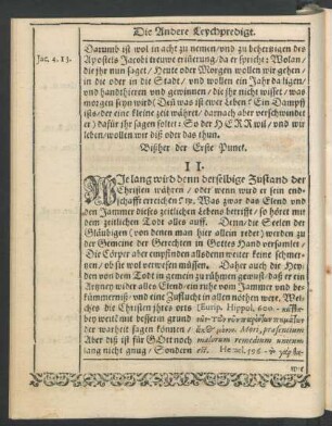 II. [Wie lang derselbige Zustand währen werde]