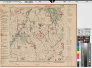 Katasteramt Lippstadt  Kreis Lippstadt, Meßtischblatt Effeln 4416, Farbige Einzeichnung mit Namensliste