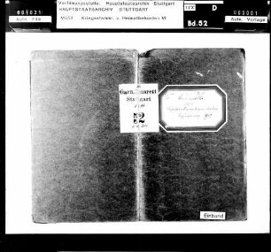 Friedens- und Kriegsstammrolle des Garnisonslazaretts Stuttgart - Militärkrankenwärter des Jahrgangs 1913