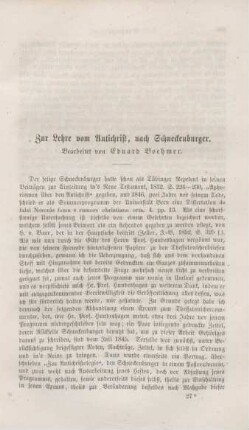 405-467 Zur Lehre vom Antichrist, nach Schneckenburger