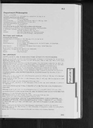 Department Philosophie