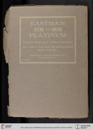 Eastman Kodak Company [Etching Black and Etching Sepia Platinum Paper, back cover verso]