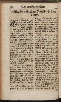 V. Von dem Gnaden-Mittel der Heiligen Tauffe