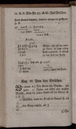Kapitel III. Von den Brüchen.