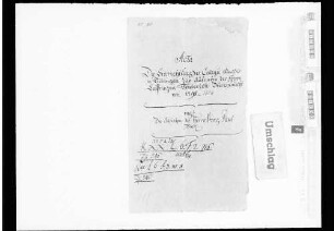Collegium illustre Tübingen: Vorkehrungen für den Studienaufenthalt des Erbprinzen Wilhelm und des Prinzen Paul