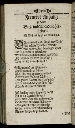 Fernerer Anhang zu denen Buß- und Abendmahls-Liedern.