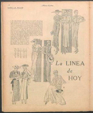 La línea de hoy [Dibujos] : Para la mujer