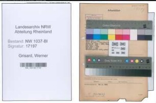 Entnazifizierung Werner Grisard , geb. 11.10.1906 (Studienrat)