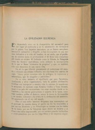 La civilización ecuménica