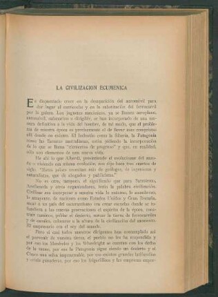 La civilización ecuménica