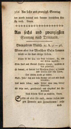 786-795, Am sechs und zwanzigsten Sonntag nach Trinitatis.