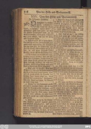 XXV. Von der Hölle und Verdammniß.