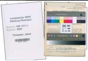 Entnazifizierung Jakob Thivessen , geb. 08.10.1889 (Polizeimeister)