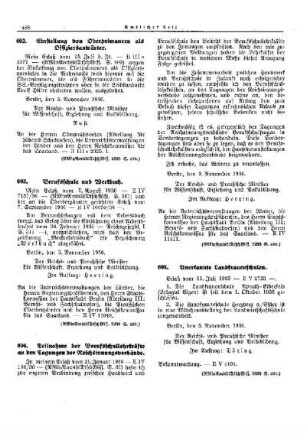 Einstellung von Oberprimanern als Offiziersanwärter : [Erziehung] ; [Für das Reich] ; [Amtliche Erlasse] ; [Amtlicher Teil]