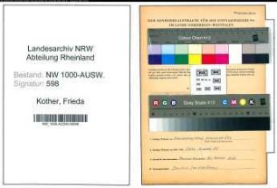Entnazifizierung Frieda Kother, geb. 01.05.1902 ()