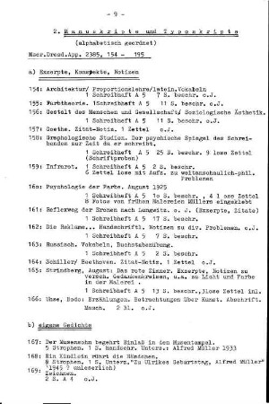 2. Manuskripte und Typoskripte