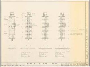 Hilton Hotel, Berlin-Tiergarten: Grundrisse OG, DG 1:200
