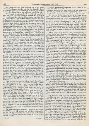 698-699 [Rezension] Fuchs, Emil, Marxismus und Christentum